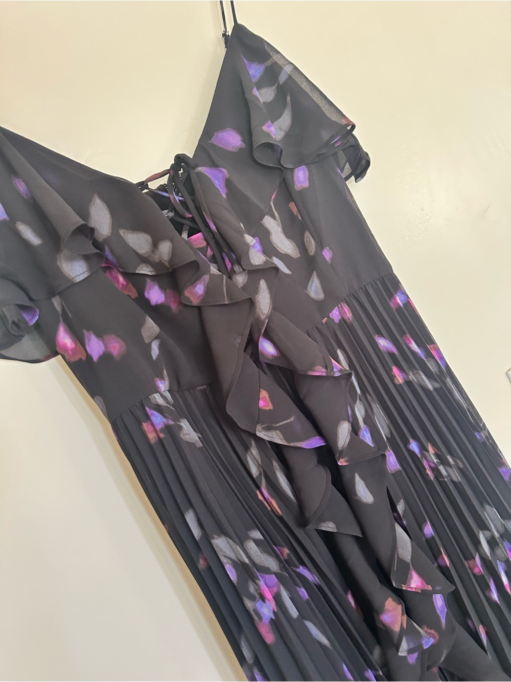 J.Crew NWT Collection chiffon ruffle dress in space floral print Size 6 - Picture 6 of 8
